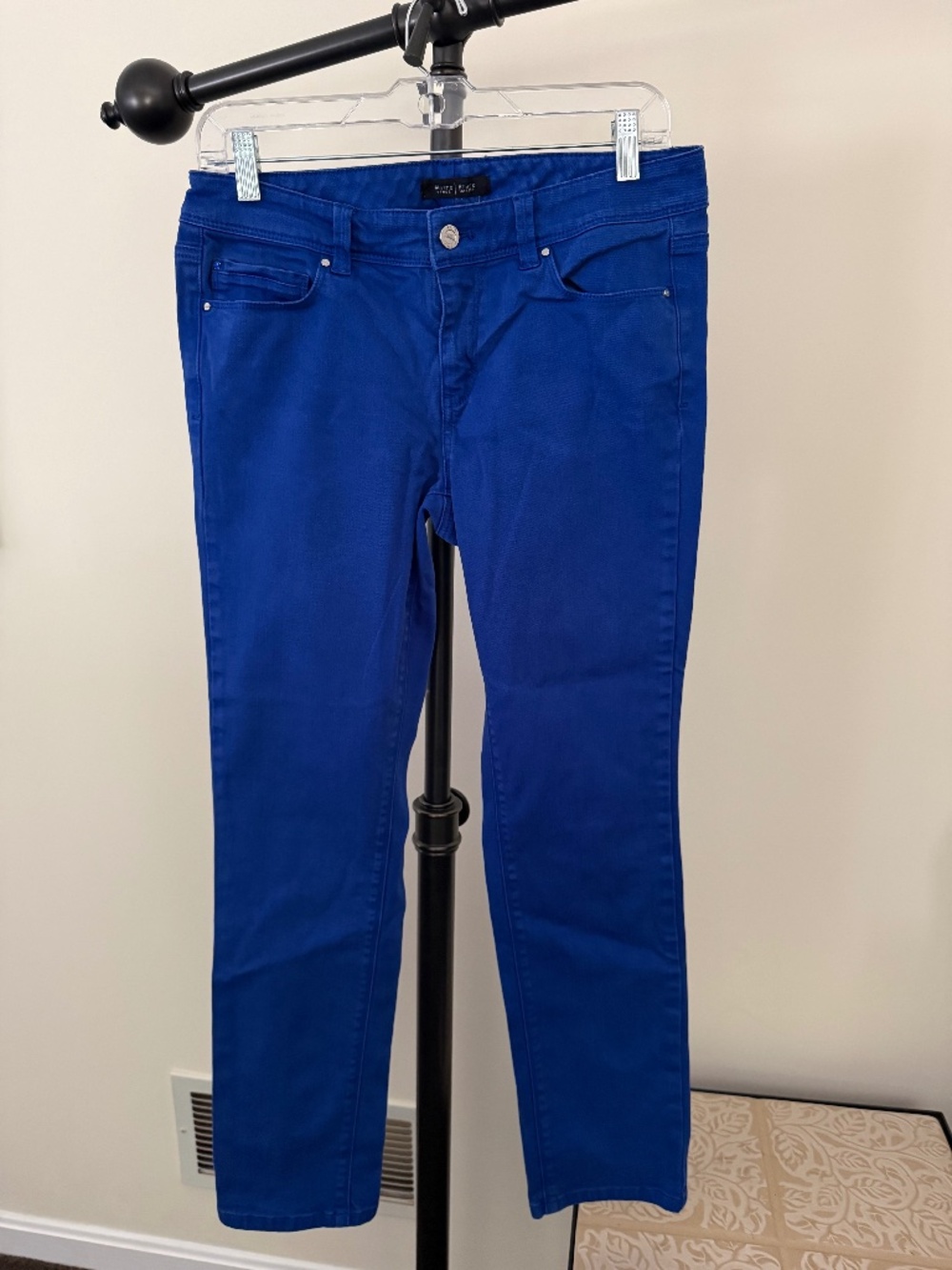 White House Black Market Royal Cobalt Blue Slim Pants Jeans